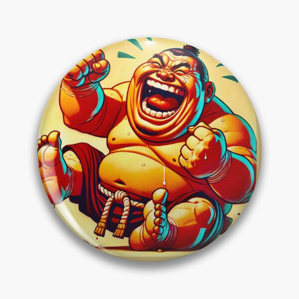 Aperçu de l'œuvre Illustration Pop Art d'un joyeux lutteur de sumo créée et vendue par ANIARTONLINE.