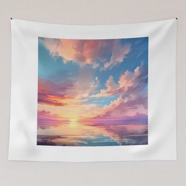 Item preview, Pastel Skies: A Dreamy Sunset in Pink, Orange, and Purple designed and sold by Farid1Shop.