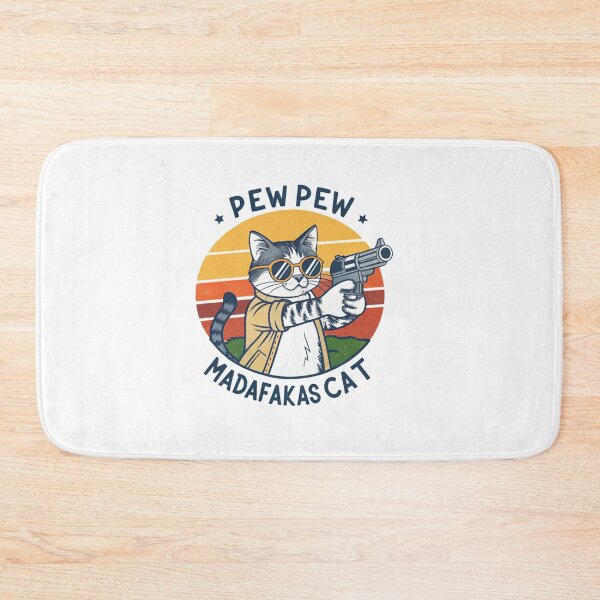 Item preview, Pew Pew Madafakas Cat Funny Meme Design | Cute Gun-Toting Cat Art designed and sold by Colorful-Garden.