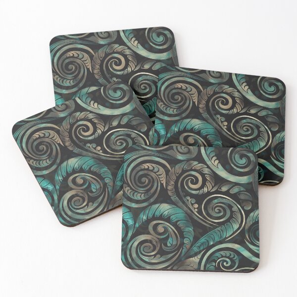 Item preview, New Zealand Māori Paua Pattern Koru Design 54 designed and sold by GrinGalore.