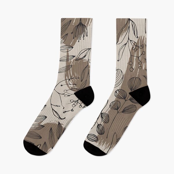Item preview, Chic sepia - toned flora patterns designed and sold by Haji  Kamora.