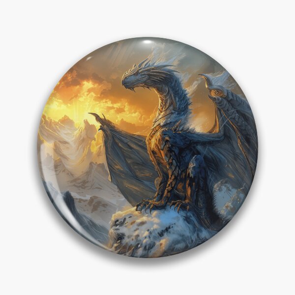 Item preview, Guardian of the Peaks: A Majestic Dragon's Watch designed and sold by LemurianPortals.