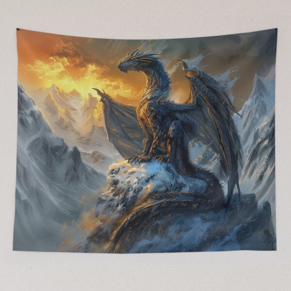 Item preview, Guardian of the Peaks: A Majestic Dragon's Watch designed and sold by LemurianPortals.