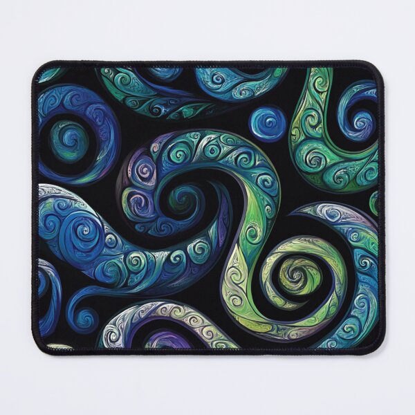 Item preview, New Zealand Māori Paua Pattern Koru Design 55 designed and sold by GrinGalore.