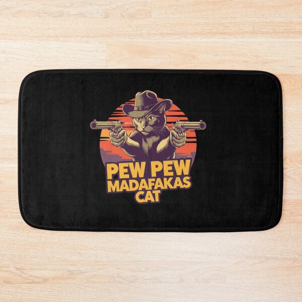 Item preview, Pew Pew Madafakas Cat Funny Meme Design | Cute Gun-Toting Cat Art designed and sold by Colorful-Garden.