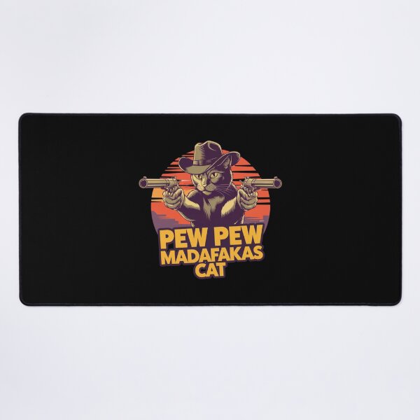 Item preview, Pew Pew Madafakas Cat Funny Meme Design | Cute Gun-Toting Cat Art designed and sold by Colorful-Garden.