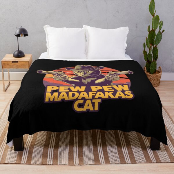 Item preview, Pew Pew Madafakas Cat Funny Meme Design | Cute Gun-Toting Cat Art designed and sold by Colorful-Garden.