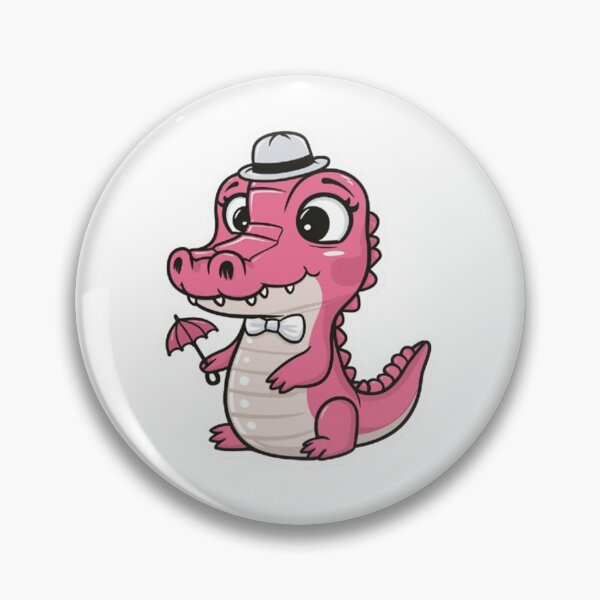 Item preview, cute pink alligator  designed and sold by ZILDA Designs.