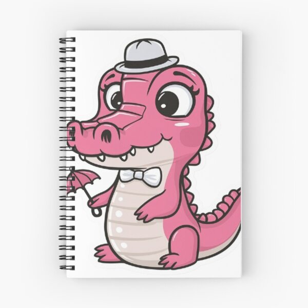 Item preview, cute pink alligator  designed and sold by ZILDA Designs.