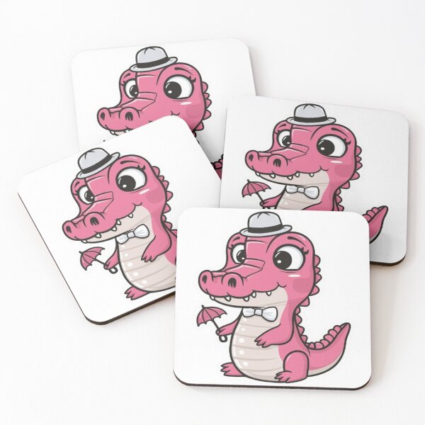 Item preview, cute pink alligator  designed and sold by ZILDA Designs.