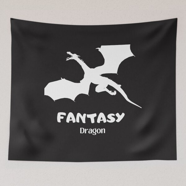 Item preview, Fantasy dragon flies through the night designed and sold by DukeTheMagic.