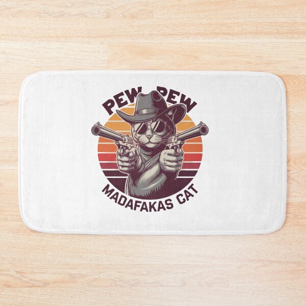 Item preview, Pew Pew Madafakas Cat Funny Meme Design | Cute Gun-Toting Cat Art designed and sold by Colorful-Garden.