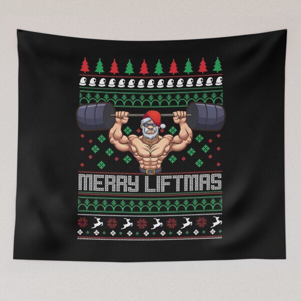 Item preview, Merry Liftmas Funny Gym Christmas Design designed and sold by PNGShop.
