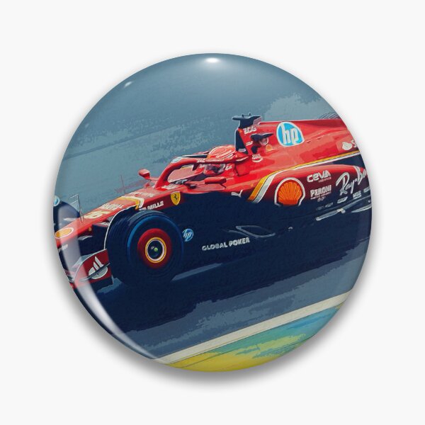 Item preview, Charles Leclerc racing in the rain during the 2024 Brazilian Grand Prix at Interlagos watercolor designed and sold by Rodissimus1984.