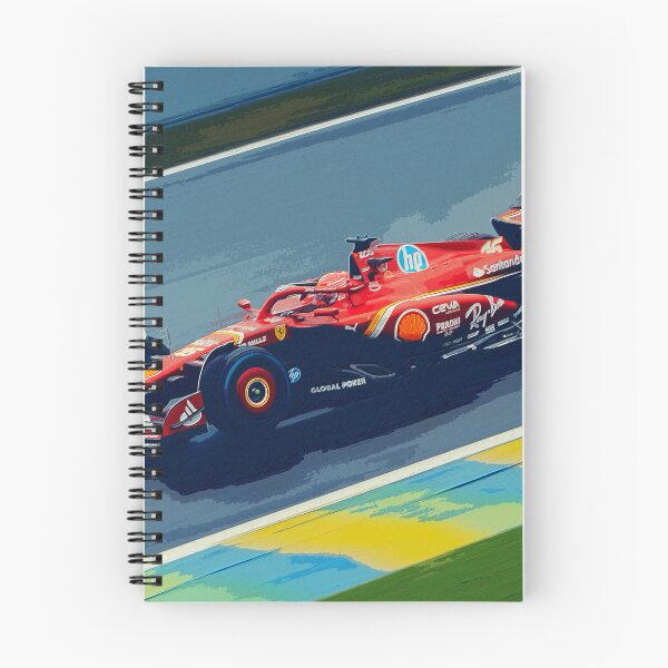 Item preview, Charles Leclerc racing in the rain during the 2024 Brazilian Grand Prix at Interlagos watercolor designed and sold by Rodissimus1984.