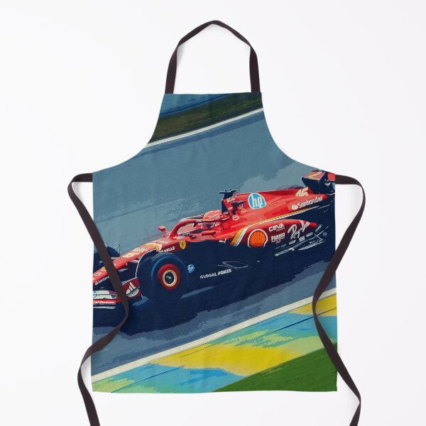 Item preview, Charles Leclerc racing in the rain during the 2024 Brazilian Grand Prix at Interlagos watercolor designed and sold by Rodissimus1984.
