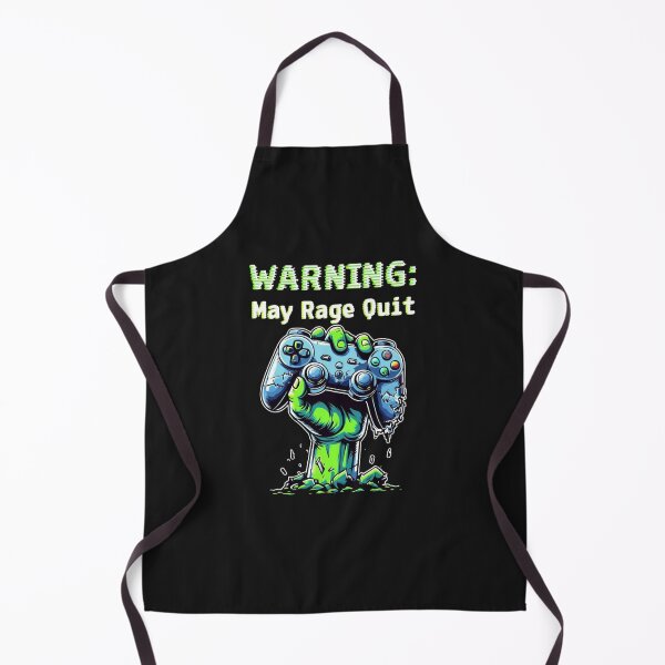 Item preview, Warning: May Rage Quit - Gamer Zombie Hand designed and sold by TotemTrovia.
