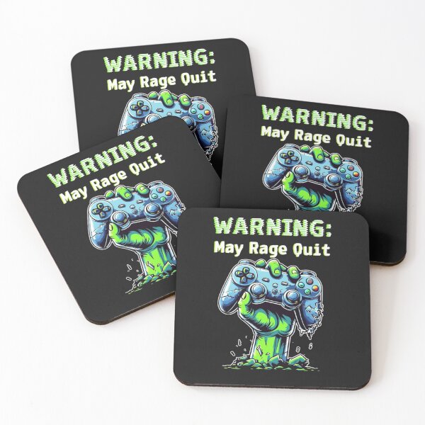 Item preview, Warning: May Rage Quit - Gamer Zombie Hand designed and sold by TotemTrovia.