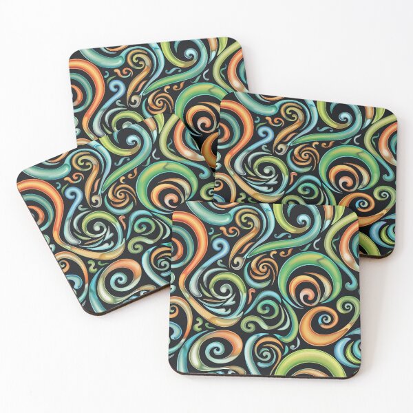 Item preview, New Zealand Māori Paua Pattern Koru Design 58 designed and sold by GrinGalore.