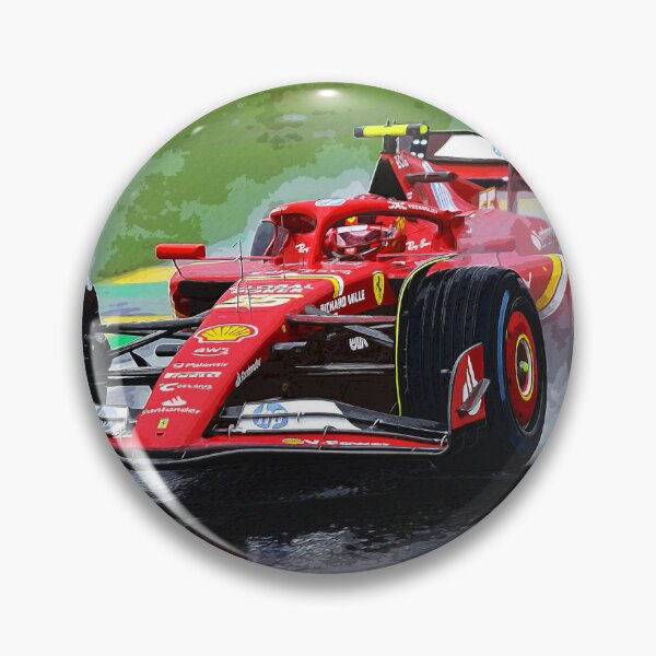Item preview, Carlos Sainz racing in the rain during the 2024 Brazilian Grand Prix at Interlagos watercolor designed and sold by Rodissimus1984.