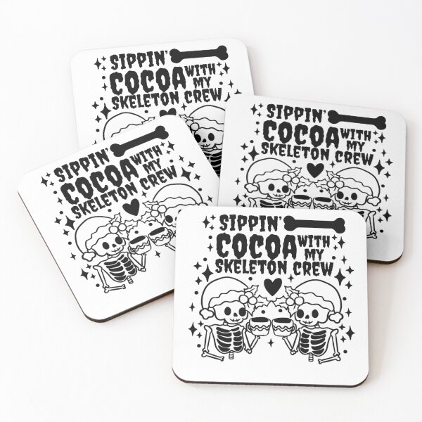 Item preview, Sippin Hot Cocoa With my Skeleton Crew | Gothic Christmas Design | Merry Creepmas designed and sold by Hexxcrafts.