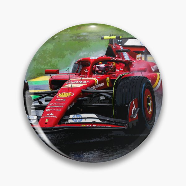 Item preview, Carlos Sainz racing in the rain during the 2024 Brazilian Grand Prix at Interlagos abstract designed and sold by Rodissimus1984.