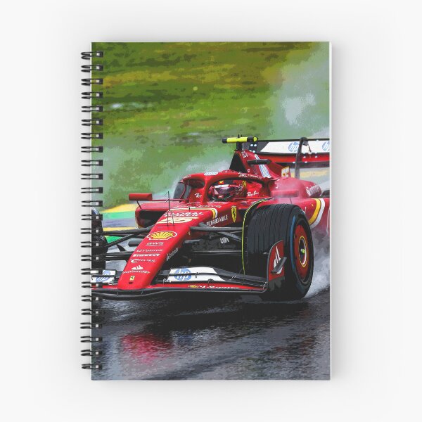 Item preview, Carlos Sainz racing in the rain during the 2024 Brazilian Grand Prix at Interlagos abstract designed and sold by Rodissimus1984.