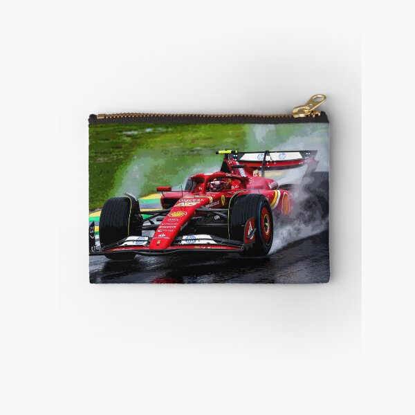 Item preview, Carlos Sainz racing in the rain during the 2024 Brazilian Grand Prix at Interlagos abstract designed and sold by Rodissimus1984.