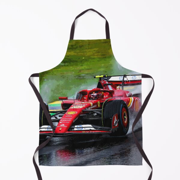 Item preview, Carlos Sainz racing in the rain during the 2024 Brazilian Grand Prix at Interlagos abstract designed and sold by Rodissimus1984.