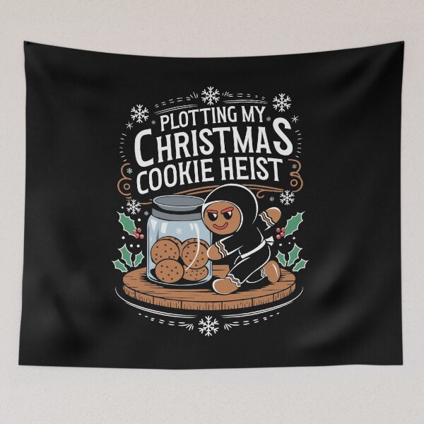Item preview, Plotting My Christmas Cookie Heist Gingerbread Ninja Christmas Humor designed and sold by Designer-Girl.