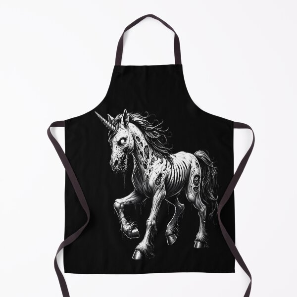 Item preview, muertos vivientes en blanco y negro zombis unicornios espeluznantes zombiecorn caballo designed and sold by dimaxstore.