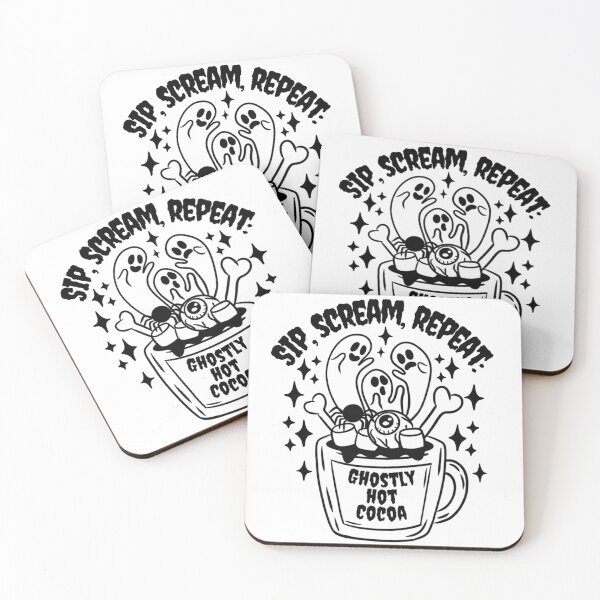 Item preview, Ghost Christmas Hot Chocolate | Gothic Christmas Design | Merry Creepmas designed and sold by Hexxcrafts.