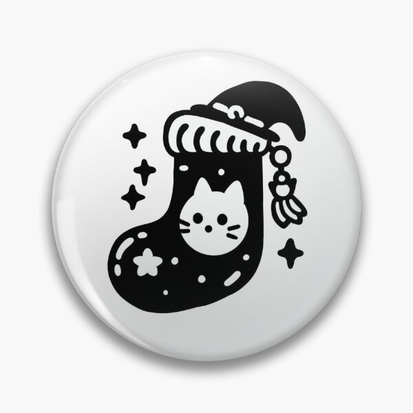 Item preview, Witch Cat Christmas Stocking | Gothic Christmas Design | Merry Creepmas designed and sold by Hexxcrafts.