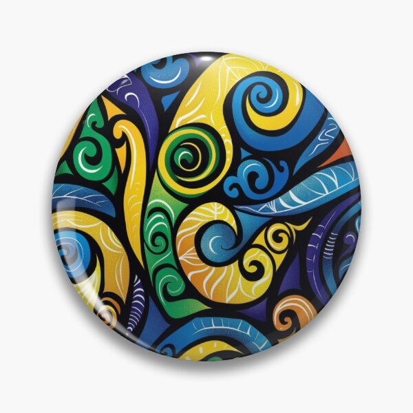 Item preview, New Zealand Māori Paua Pattern Koru Design 60 designed and sold by GrinGalore.