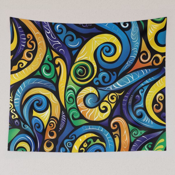 Item preview, New Zealand Māori Paua Pattern Koru Design 60 designed and sold by GrinGalore.