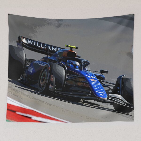 Item preview, Franco Colapinto racing in his 2024 F1 racecar abstract designed and sold by Rodissimus1984.