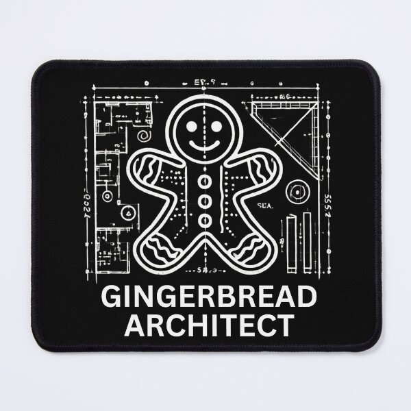 Item preview, Gingerbread Architect Blueprint T-Shirt – Funny Christmas Design for Builders and Creators designed and sold by BlankCanvasHaHa.
