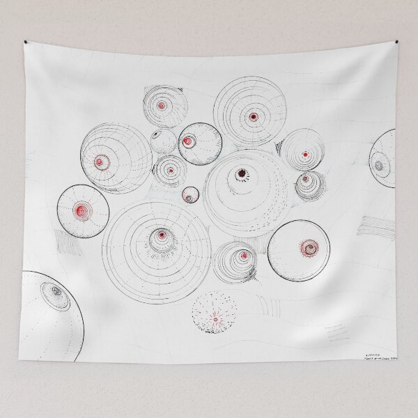 Item preview, Dance of the Gauge Bosoms (in Vacuum) ink drawing on paper designed and sold by Regina Valluzzi.