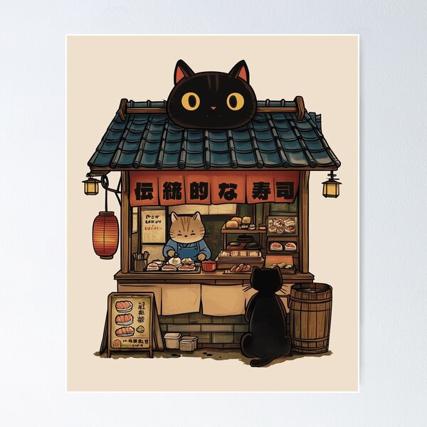 Item preview, Sushi Street Stall Traditional Japanese Food designed and sold by OrenjiArtShop.