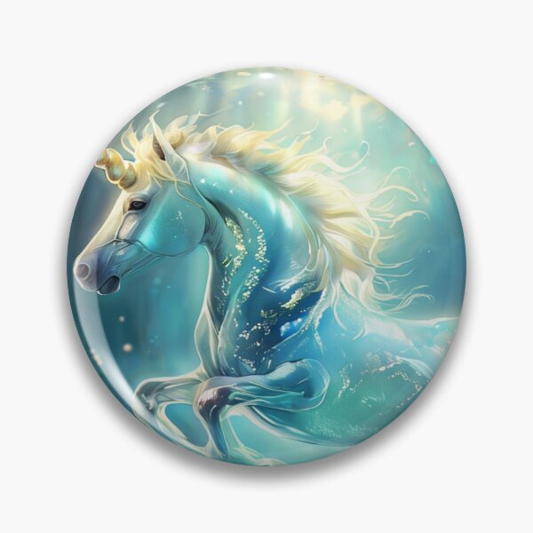 Aperçu de l'œuvre Licorne Merveilleuse dans un océan luminescent créée et vendue par Collection de trésors .