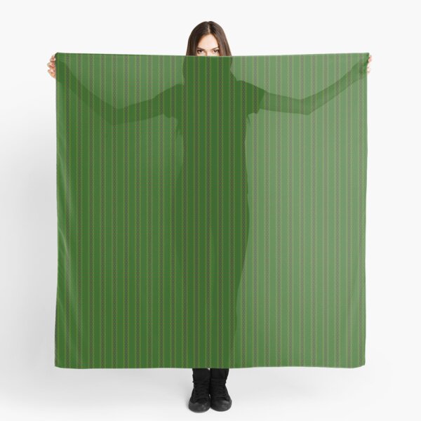 African Diagonal Green Flowers Scarf