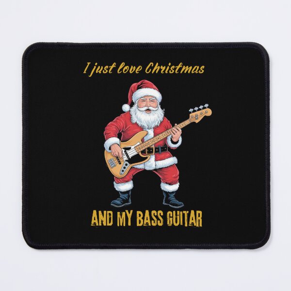 Item preview, Santa Claus plays the bass guitar, bass guitar, musician , Santa's favorite guitar teacher,music lover, guitar player designed and sold by KolorellaS.