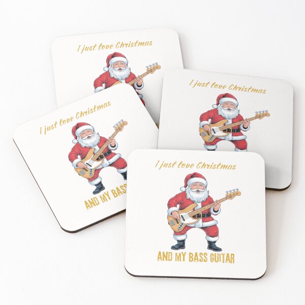 Item preview, Santa Claus plays the bass guitar, bass guitar, musician , Santa's favorite guitar teacher,music lover, guitar player designed and sold by KolorellaS.