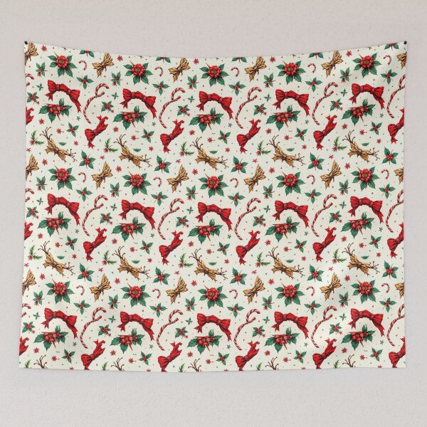 Item preview, Festive Seamless Pattern with Bows and Flowers designed and sold by Itsheartshop.