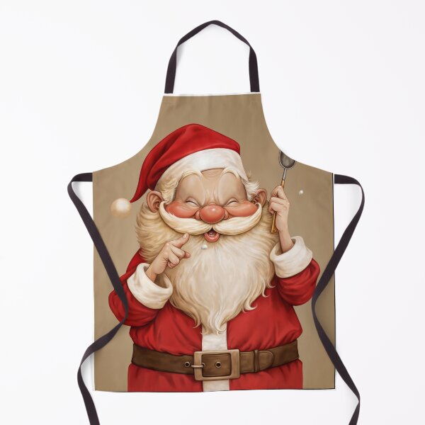 Artikelvorschau, Fröhlicher Weihnachtsmann hält einen Löffel Schlagsahne entworfen und verkauft von jordygraph.