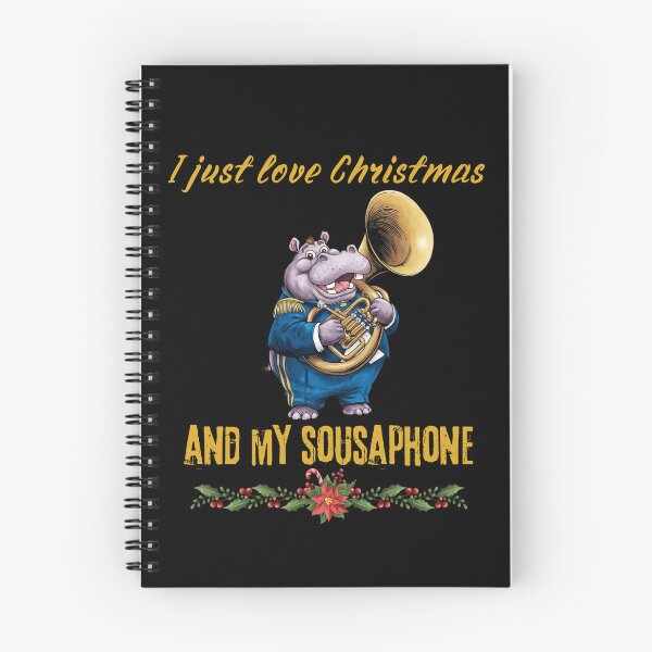 Item preview, Hippopotamus Plays the Sousaphone, musician , Santa's favorite music teacher,music lover, sousaphone player designed and sold by KolorellaS.