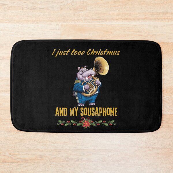 Item preview, Hippopotamus Plays the Sousaphone, musician , Santa's favorite music teacher,music lover, sousaphone player designed and sold by KolorellaS.