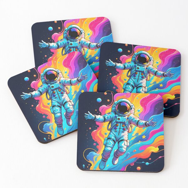 Item preview, Psychedelic astronaut in comic style designed and sold by Ludmi-linea.