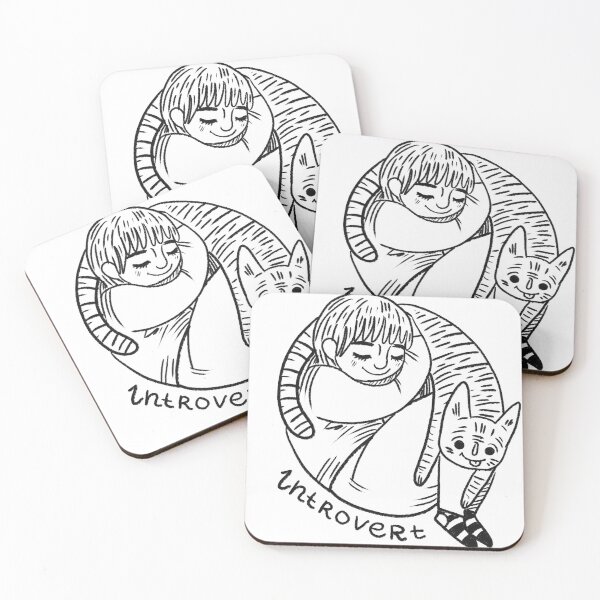 Item preview, Introvert with cat, cat introvert, introverting, animals lovers, INFJ art, designed and sold by Dormitria.