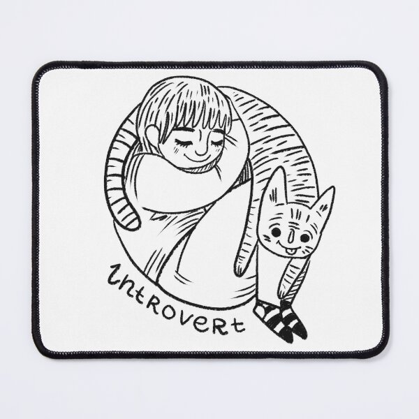 Item preview, Introvert with cat, cat introvert, introverting, animals lovers, INFJ art, designed and sold by Dormitria.